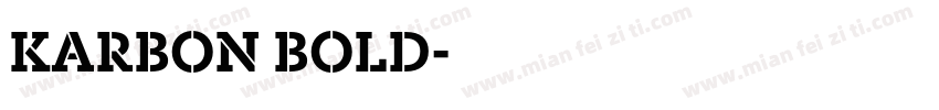 KARBON BOLD字体转换